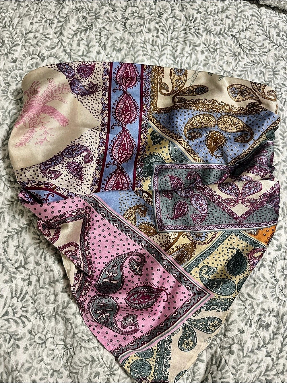 Paisley Patchwork Scarf Crop Top